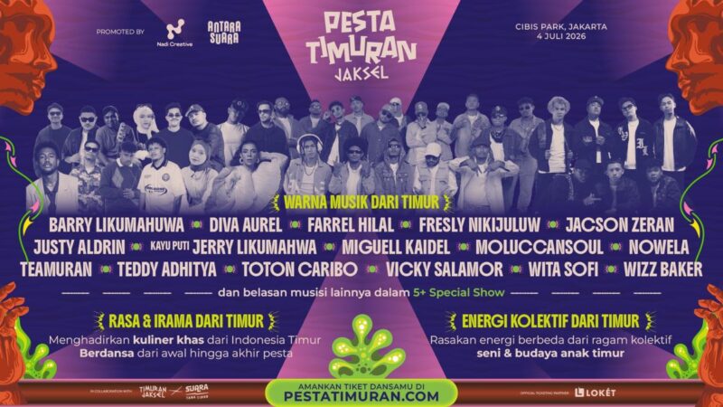 Tiket Pesta Timuran Jaksel 2026 Dijual, Barry Likumahuwa Hingga Nowela Siap Warnai Panggung